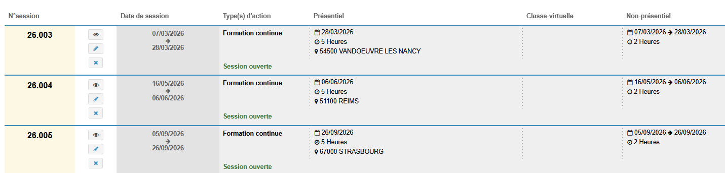 n° sessions DPC